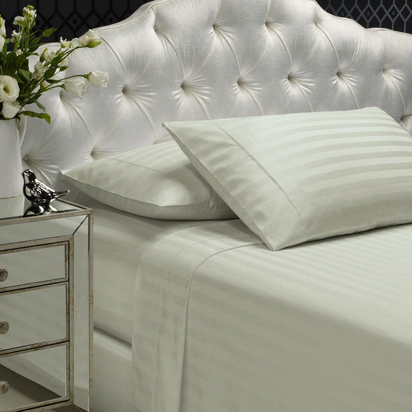 Royal Comfort 1200TC Sheet Set Damask Cotton Blend Ultra Soft Sateen Bedding - King - Silver - John Cootes