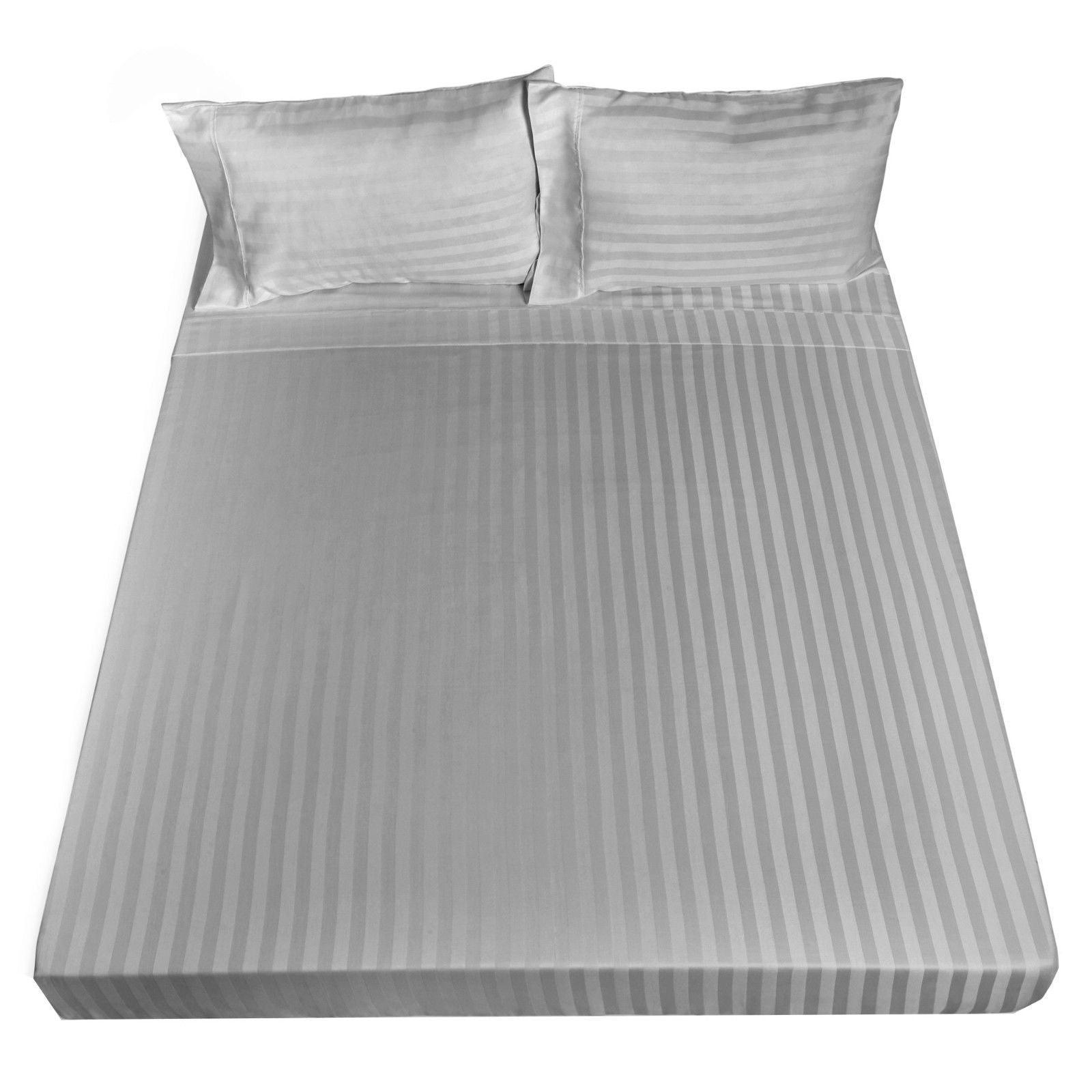 Royal Comfort 1200TC Sheet Set Damask Cotton Blend Ultra Soft Sateen Bedding - Queen - Silver - John Cootes