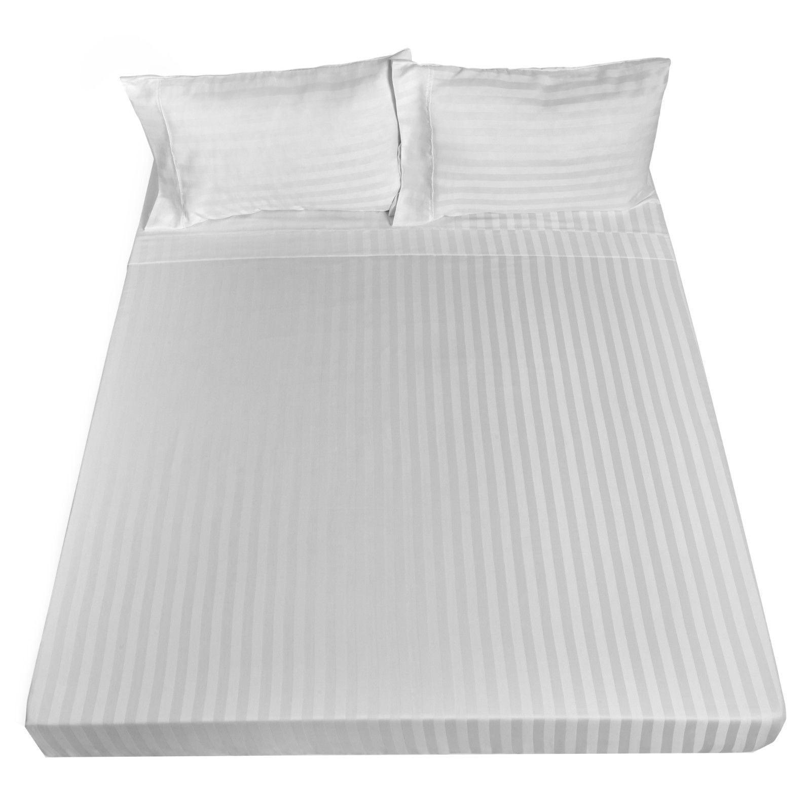 Royal Comfort 1200TC Sheet Set Damask Cotton Blend Ultra Soft Sateen Bedding - Queen - White - John Cootes