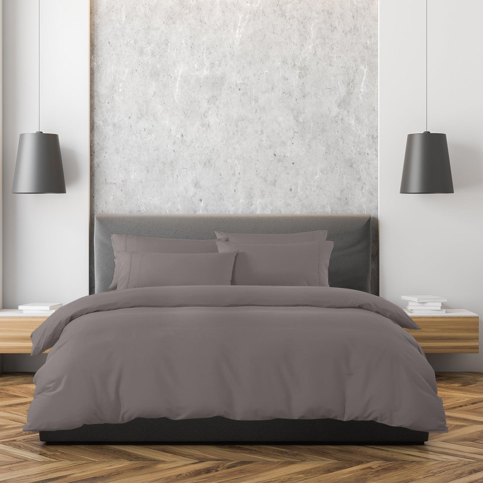 Royal Comfort 1500 Thread Count 6 Piece Cotton Rich Bedroom Collection Set - King - Dusk Grey - John Cootes