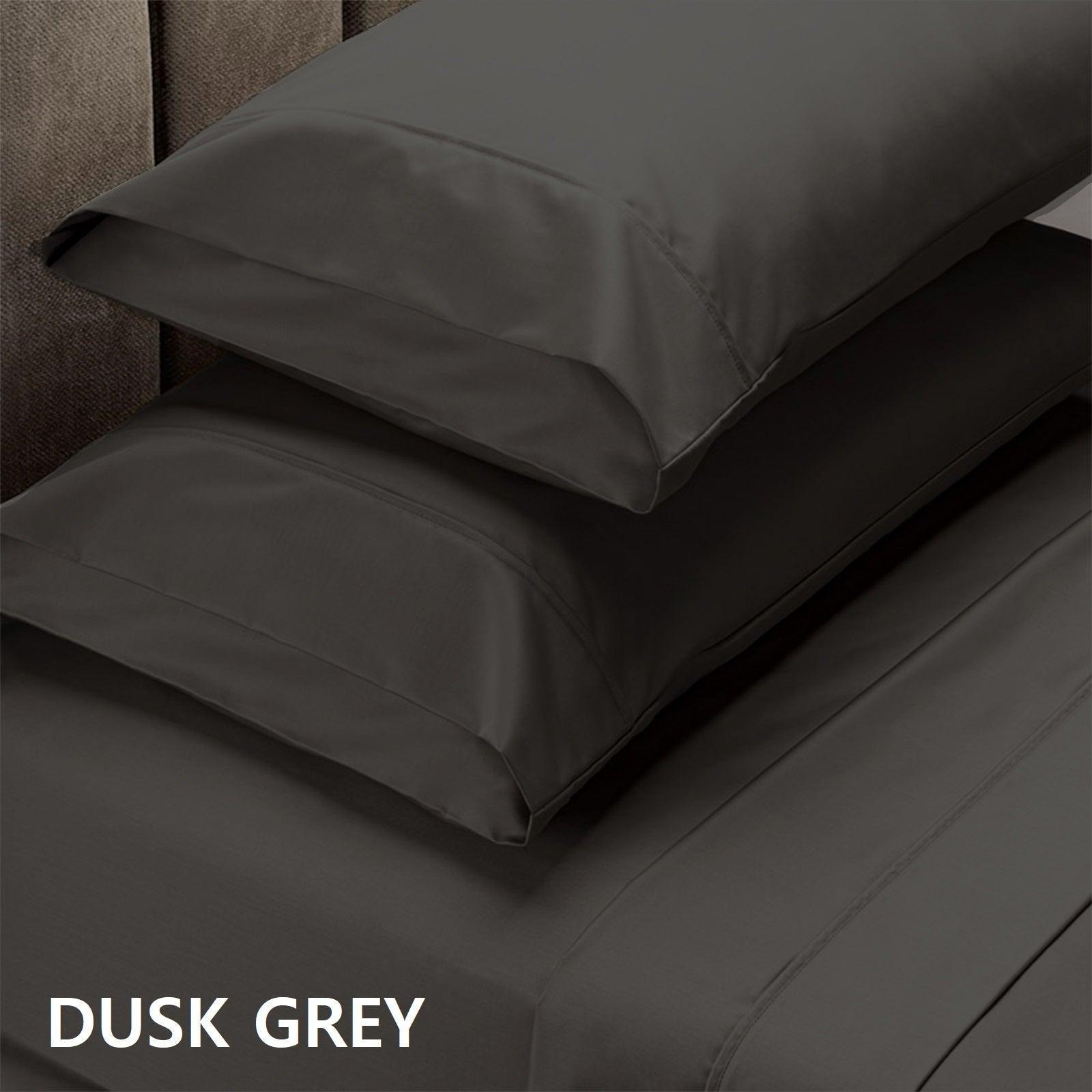 Royal Comfort 1500 Thread Count Cotton Rich Sheet Set 4 Piece Ultra Soft Bedding - Double - Dusk Grey - John Cootes