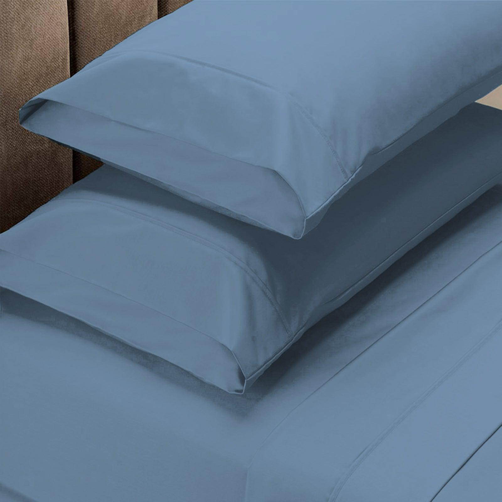 Royal Comfort 1500 Thread Count Cotton Rich Sheet Set 4 Piece Ultra Soft Bedding - Double - Indigo - John Cootes