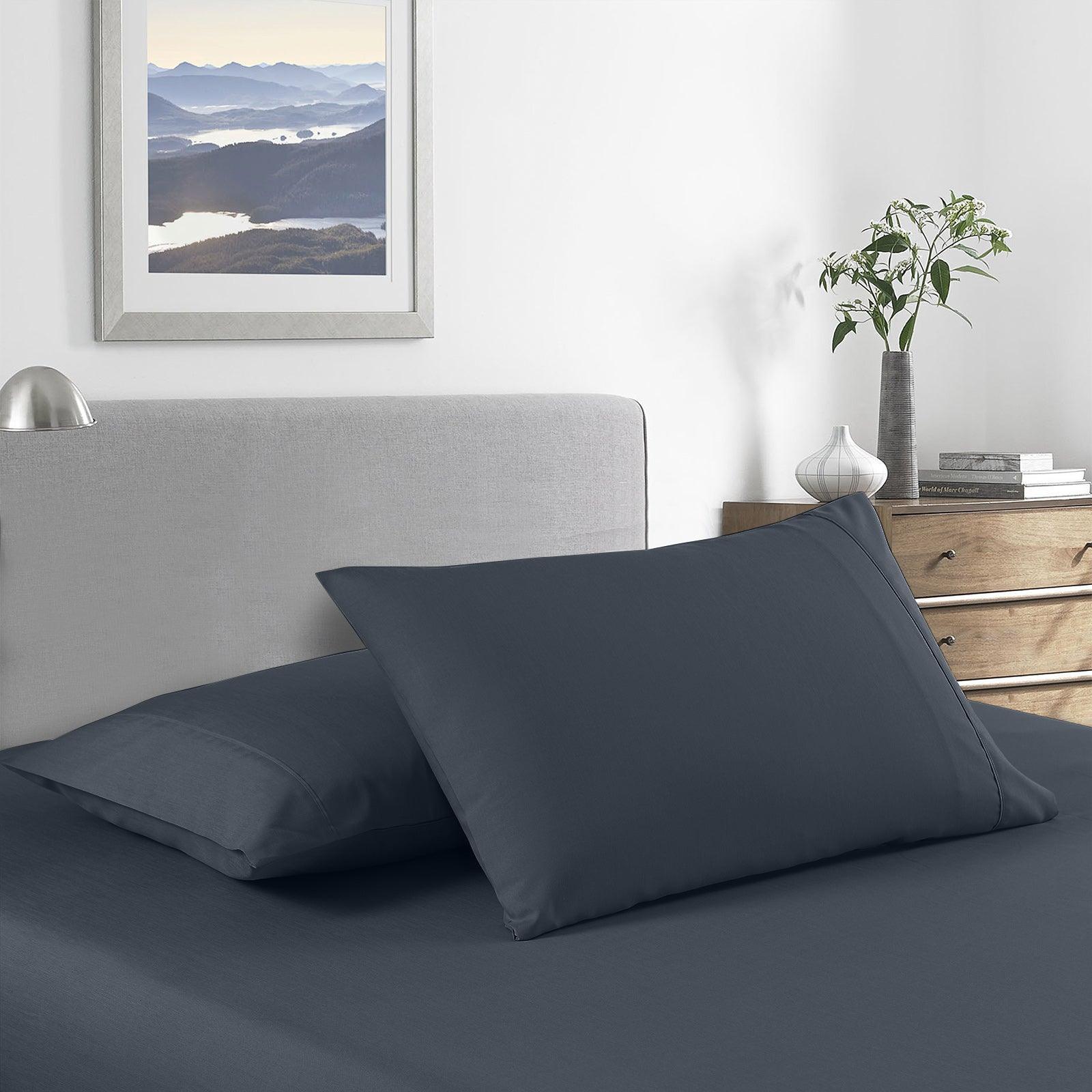 Royal Comfort 2000 Thread Count Bamboo Cooling Sheet Set Ultra Soft Bedding - Double - Charcoal - John Cootes