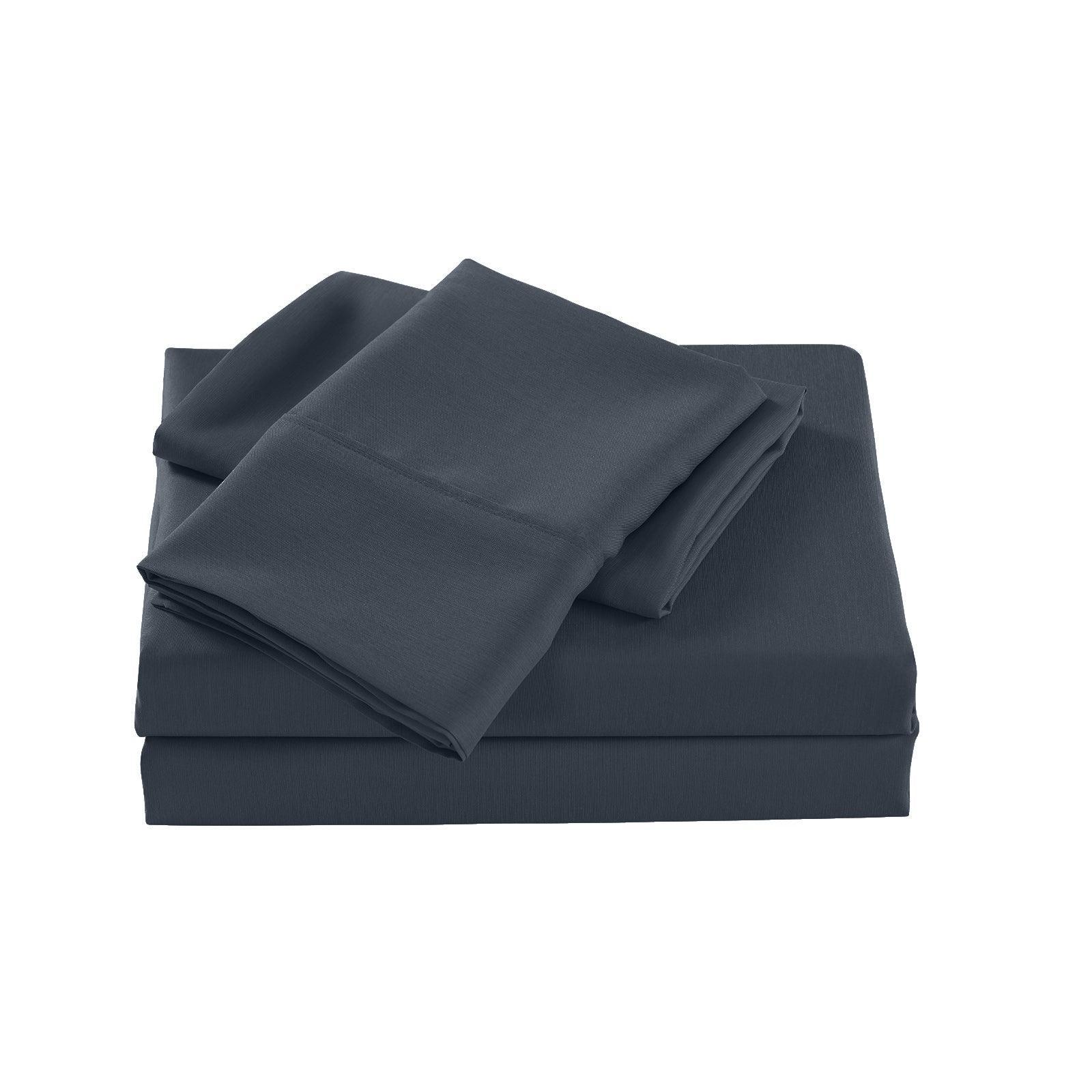 Royal Comfort 2000 Thread Count Bamboo Cooling Sheet Set Ultra Soft Bedding - Double - Charcoal - John Cootes