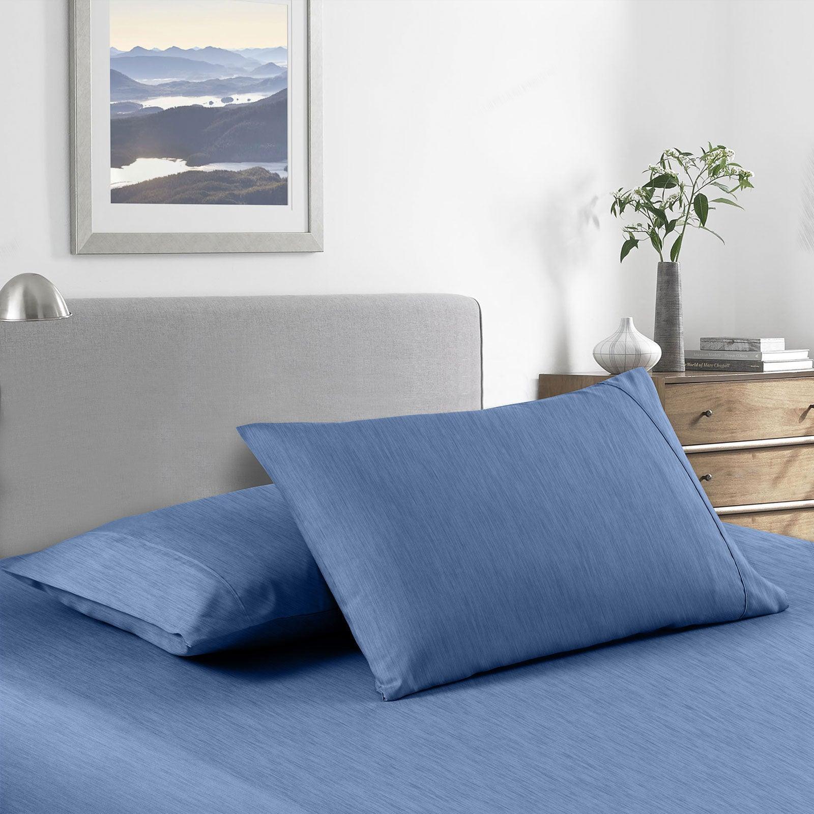 Royal Comfort 2000 Thread Count Bamboo Cooling Sheet Set Ultra Soft Bedding - Double - Denim - John Cootes