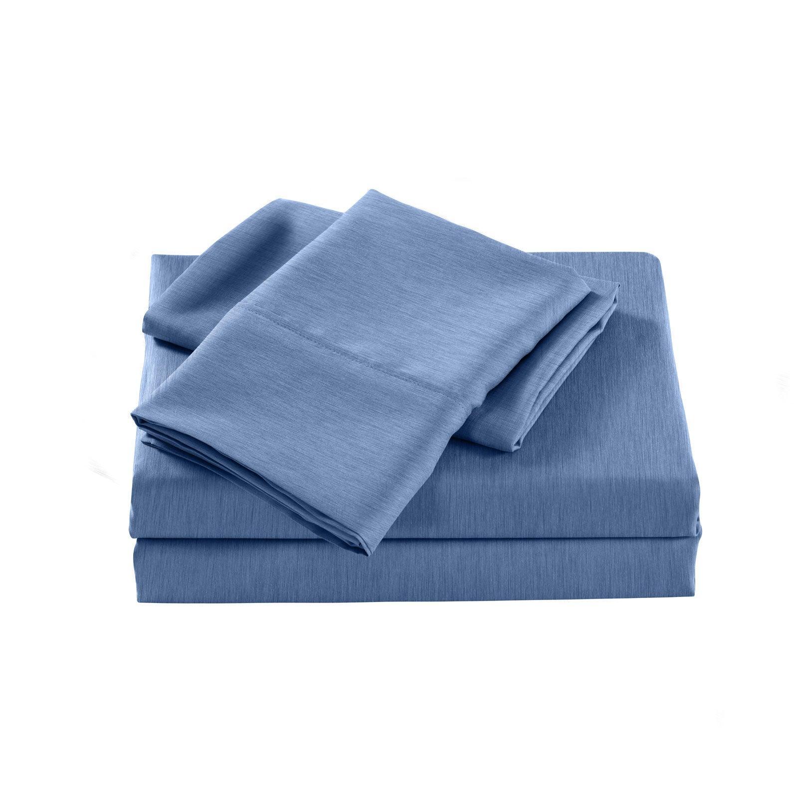 Royal Comfort 2000 Thread Count Bamboo Cooling Sheet Set Ultra Soft Bedding - Double - Denim - John Cootes