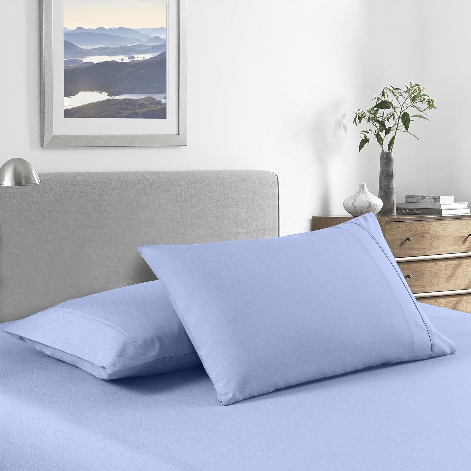 Royal Comfort 2000 Thread Count Bamboo Cooling Sheet Set Ultra Soft Bedding - Double - Light Blue - John Cootes