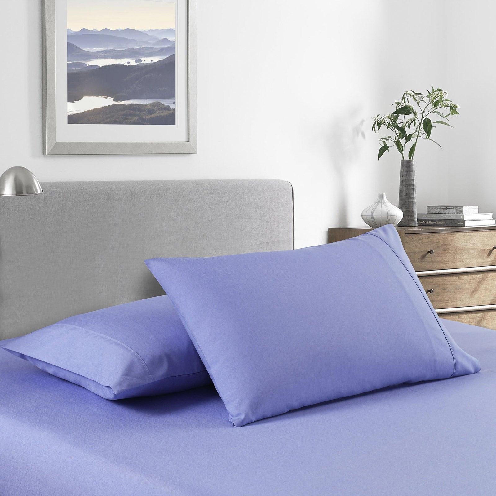 Royal Comfort 2000 Thread Count Bamboo Cooling Sheet Set Ultra Soft Bedding - Double - Mid Blue - John Cootes