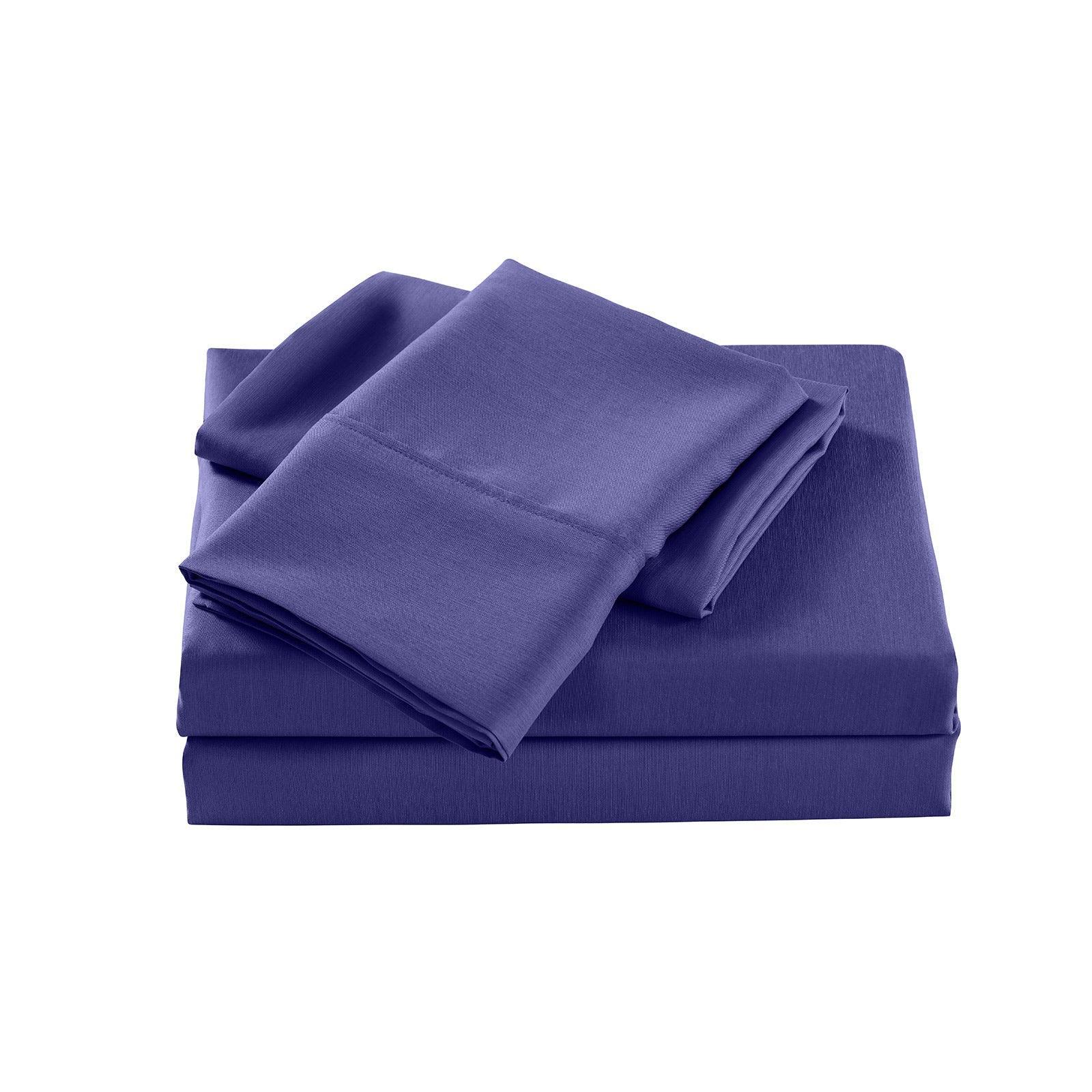 Royal Comfort 2000 Thread Count Bamboo Cooling Sheet Set Ultra Soft Bedding - Double - Royal Blue - John Cootes