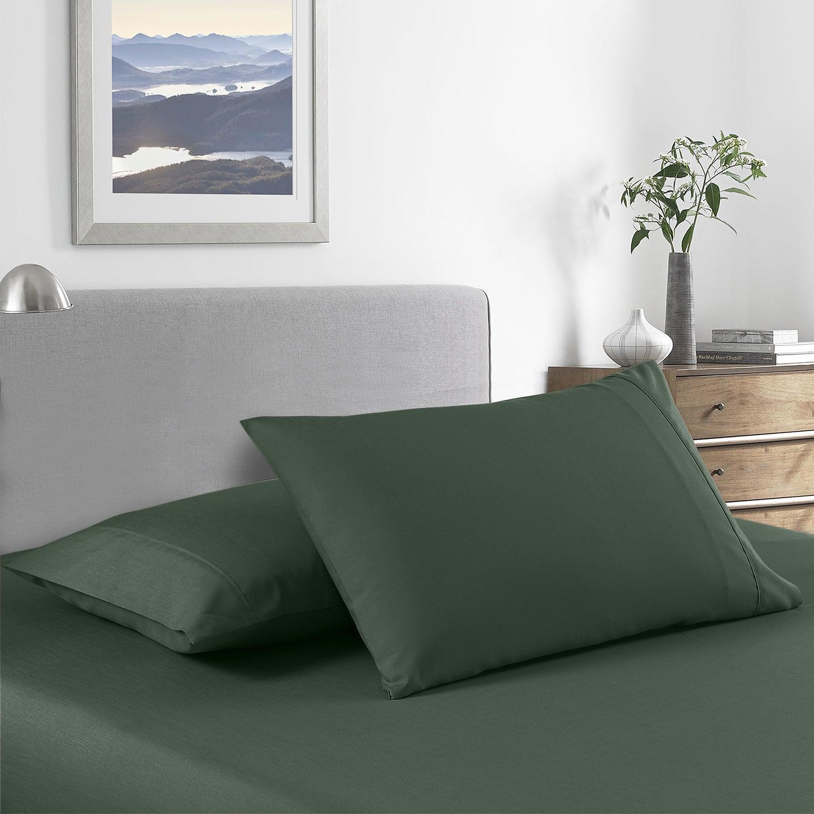 Royal Comfort 2000 Thread Count Bamboo Cooling Sheet Set Ultra Soft Bedding - King - Olive - John Cootes