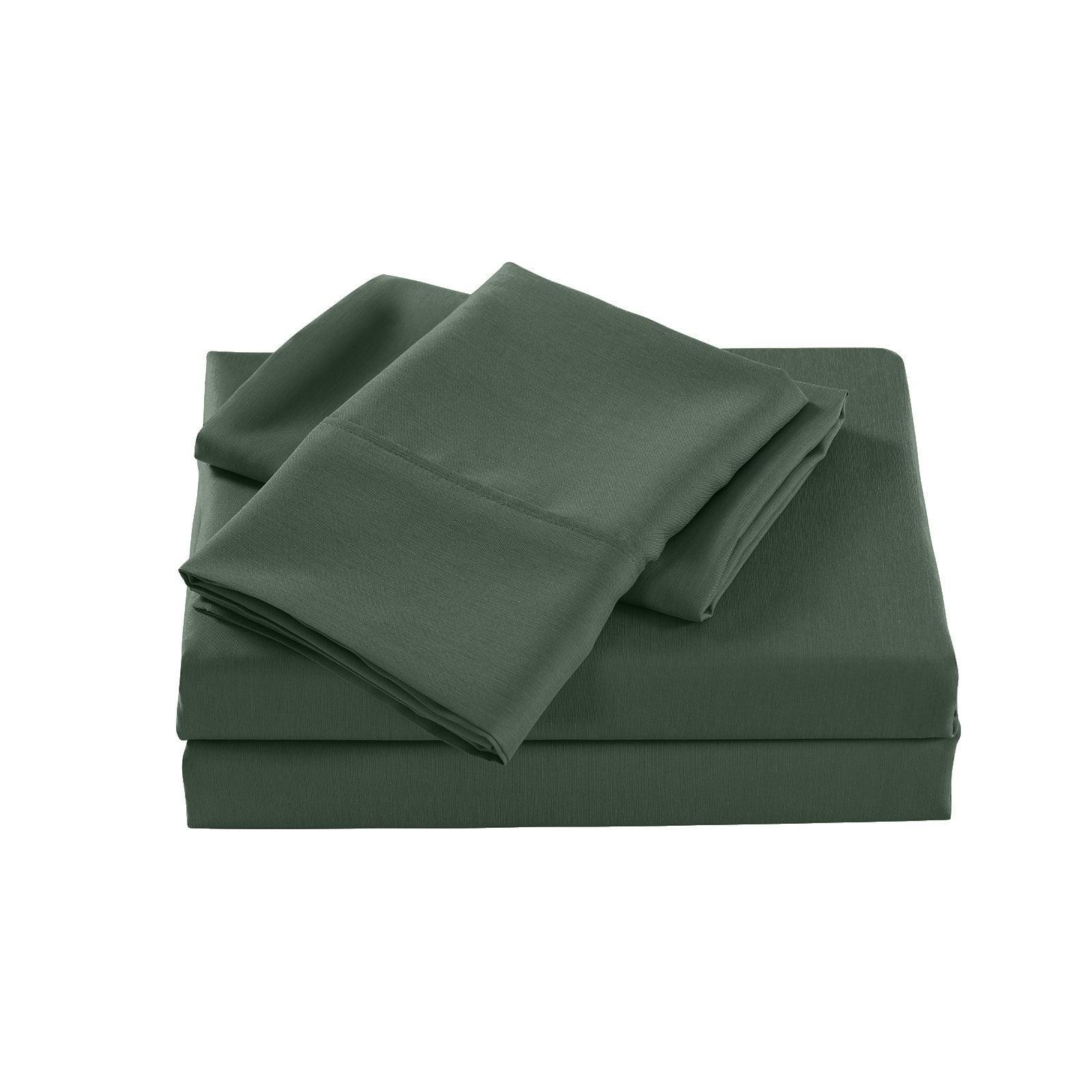 Royal Comfort 2000 Thread Count Bamboo Cooling Sheet Set Ultra Soft Bedding - King - Olive - John Cootes