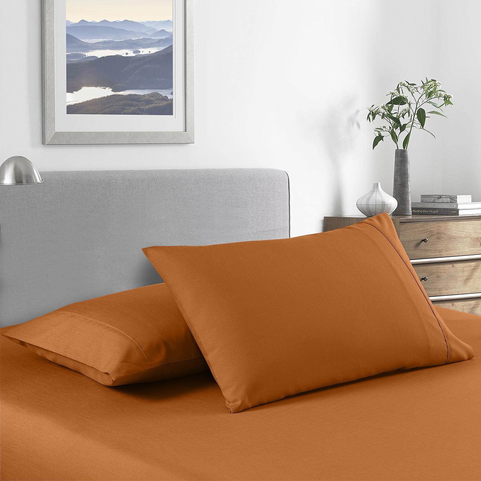 Royal Comfort 2000 Thread Count Bamboo Cooling Sheet Set Ultra Soft Bedding - King - Rust - John Cootes