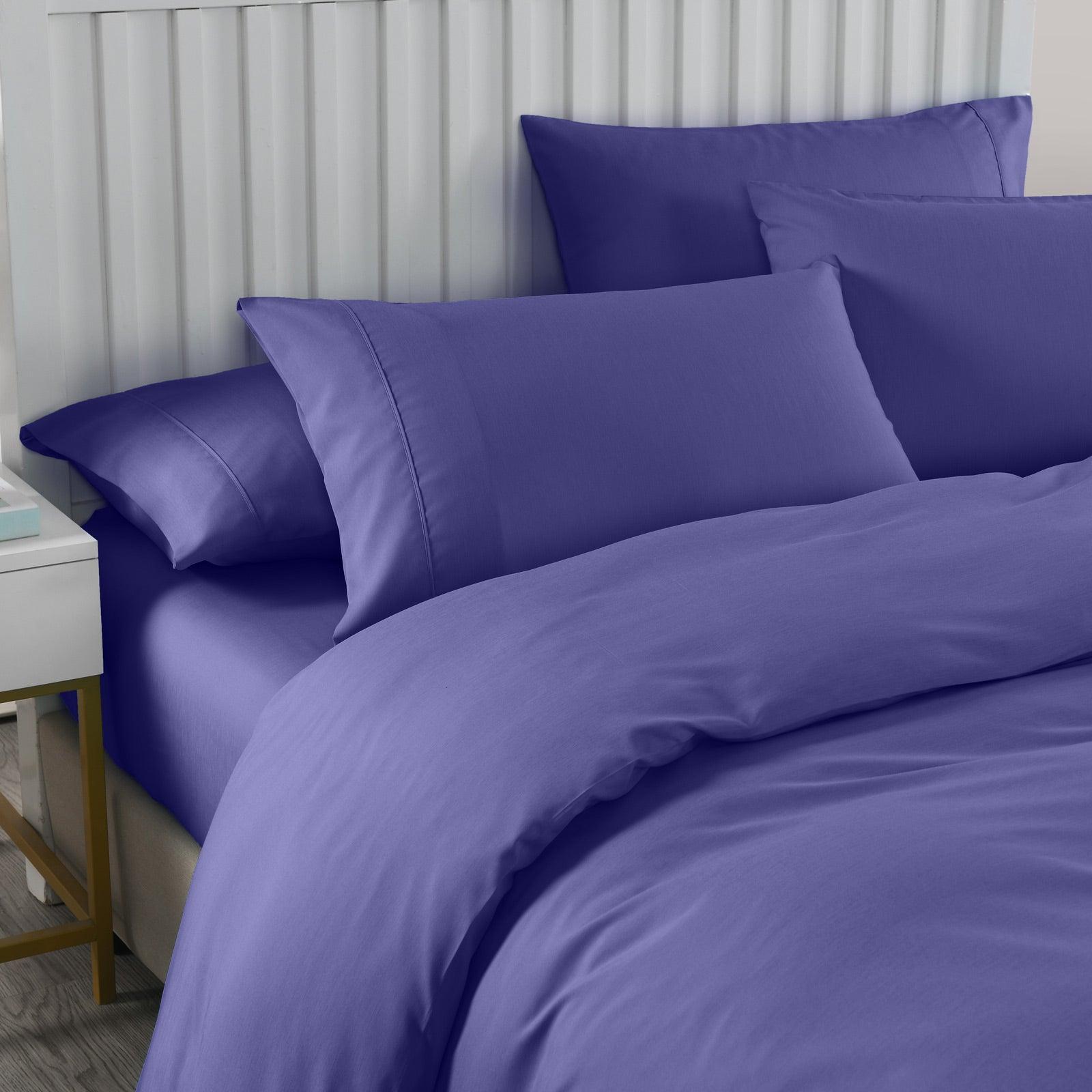 Royal Comfort 2000TC 6 Piece Bamboo Sheet & Quilt Cover Set Cooling Breathable - Double - Royal Blue - John Cootes