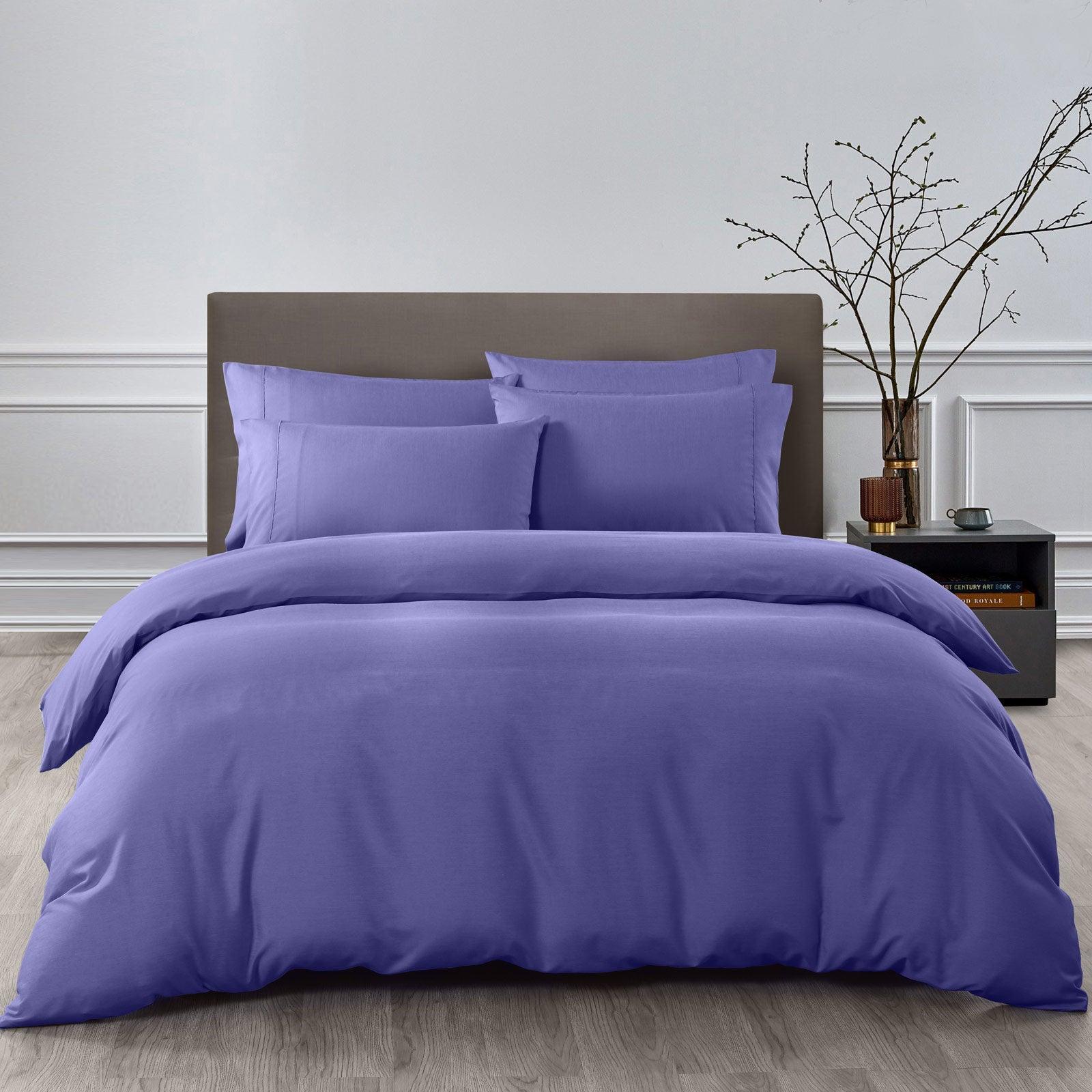 Royal Comfort 2000TC 6 Piece Bamboo Sheet & Quilt Cover Set Cooling Breathable - Queen - Royal Blue - John Cootes