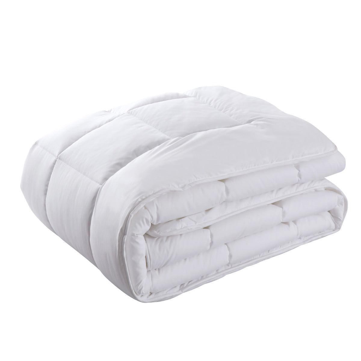 Royal Comfort 260GSM Deluxe Eco-Silk Touch Quilt 100% Cotton Cover - Double - White - John Cootes