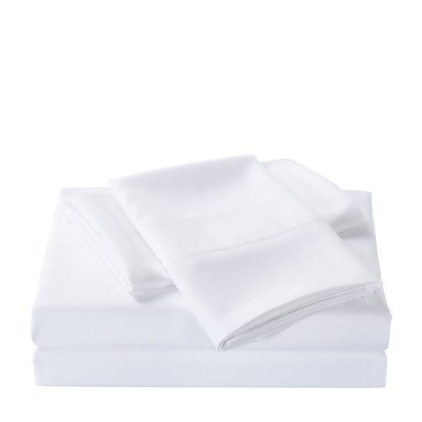 Royal Comfort 350GSM Bamboo Quilt 2000TC Sheet Set And 2 Pack Duck Pillows Set - Double - White - John Cootes