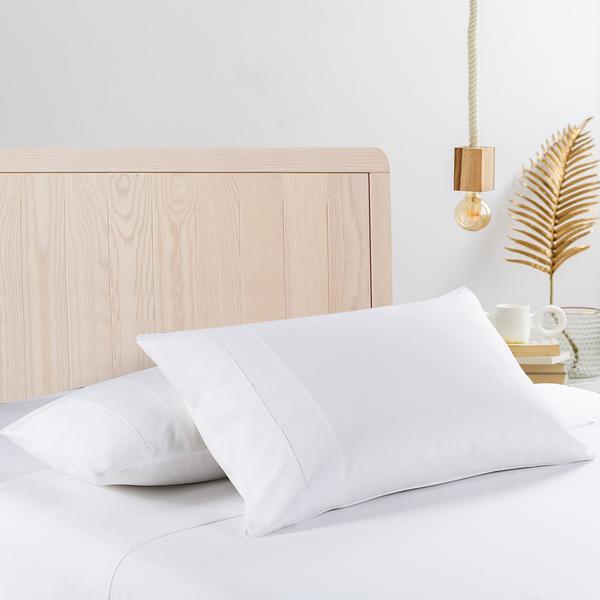 Royal Comfort 350GSM Bamboo Quilt 2000TC Sheet Set And 2 Pack Duck Pillows Set - Single - White - John Cootes