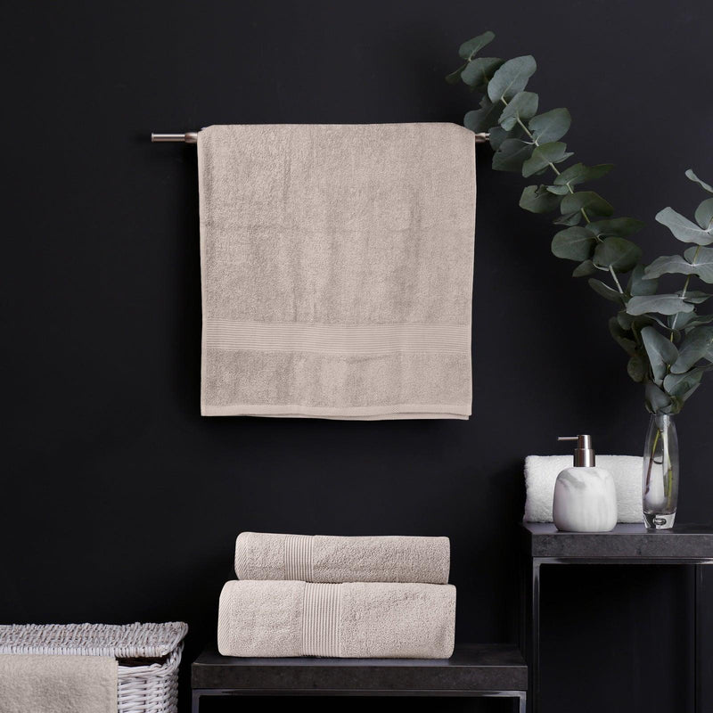 Royal Comfort 4 Piece Cotton Bamboo Towel Set 450GSM Luxurious Absorbent Plush - Beige - John Cootes