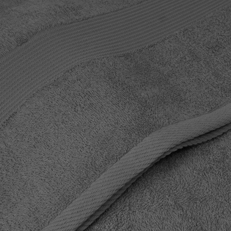 Royal Comfort 4 Piece Cotton Bamboo Towel Set 450GSM Luxurious Absorbent Plush - Charcoal - John Cootes