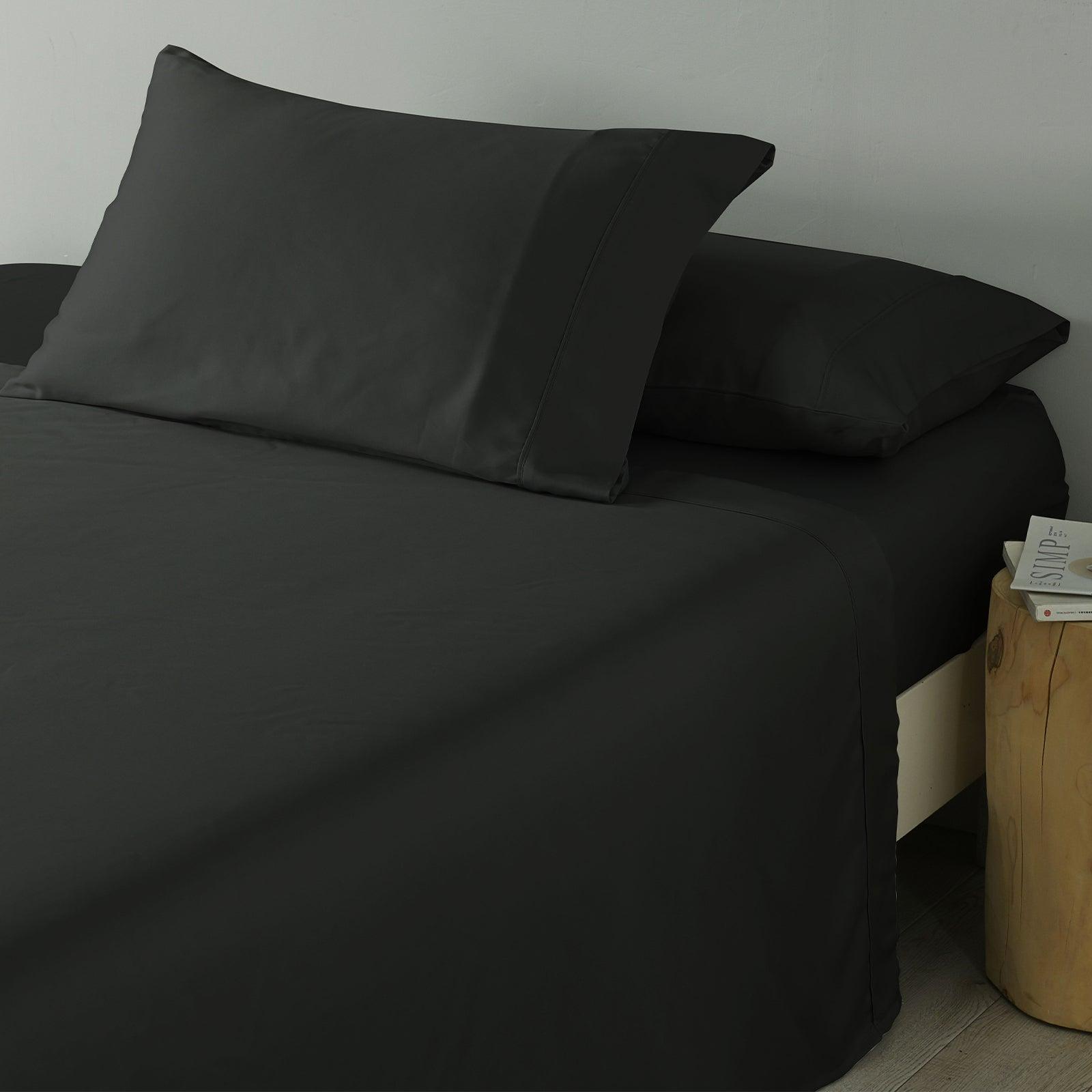 Royal Comfort 600 Thread Count Cooling Ultra Soft Tencel Eucalyptus Sheet Set - King - Graphite - John Cootes