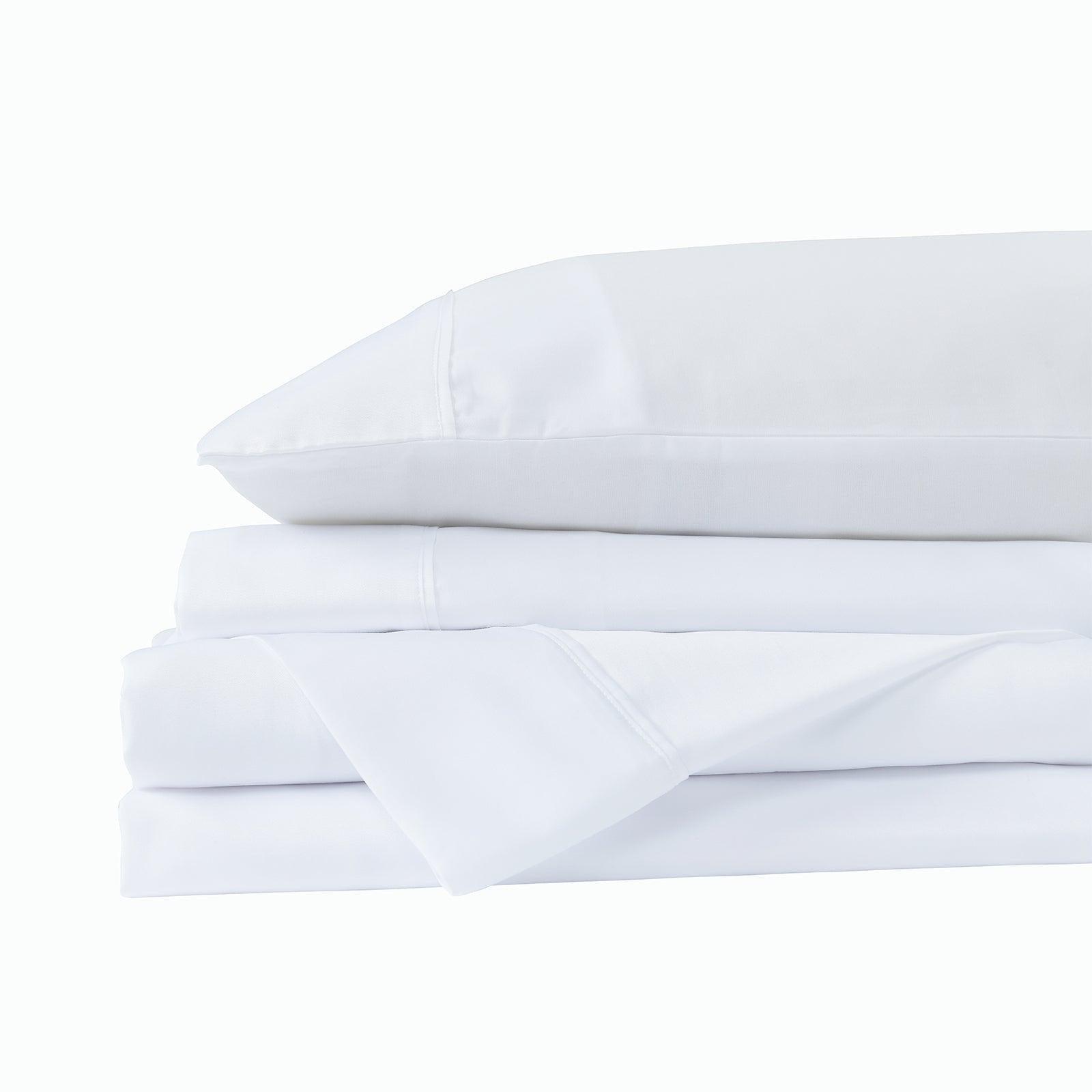 Royal Comfort 600 Thread Count Cooling Ultra Soft Tencel Eucalyptus Sheet Set - King - White - John Cootes