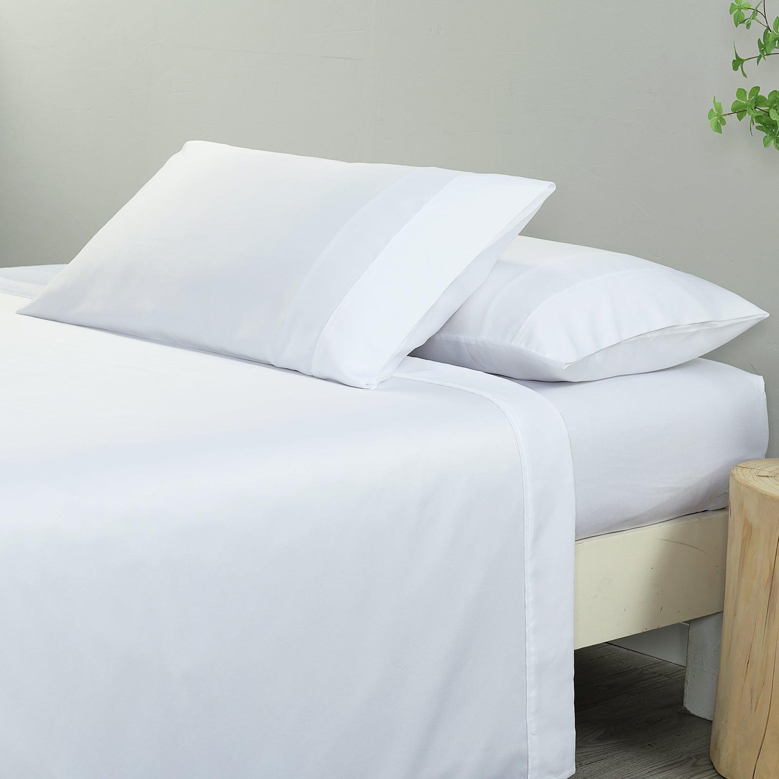 Royal Comfort 600 Thread Count Cooling Ultra Soft Tencel Eucalyptus Sheet Set - King - White - John Cootes