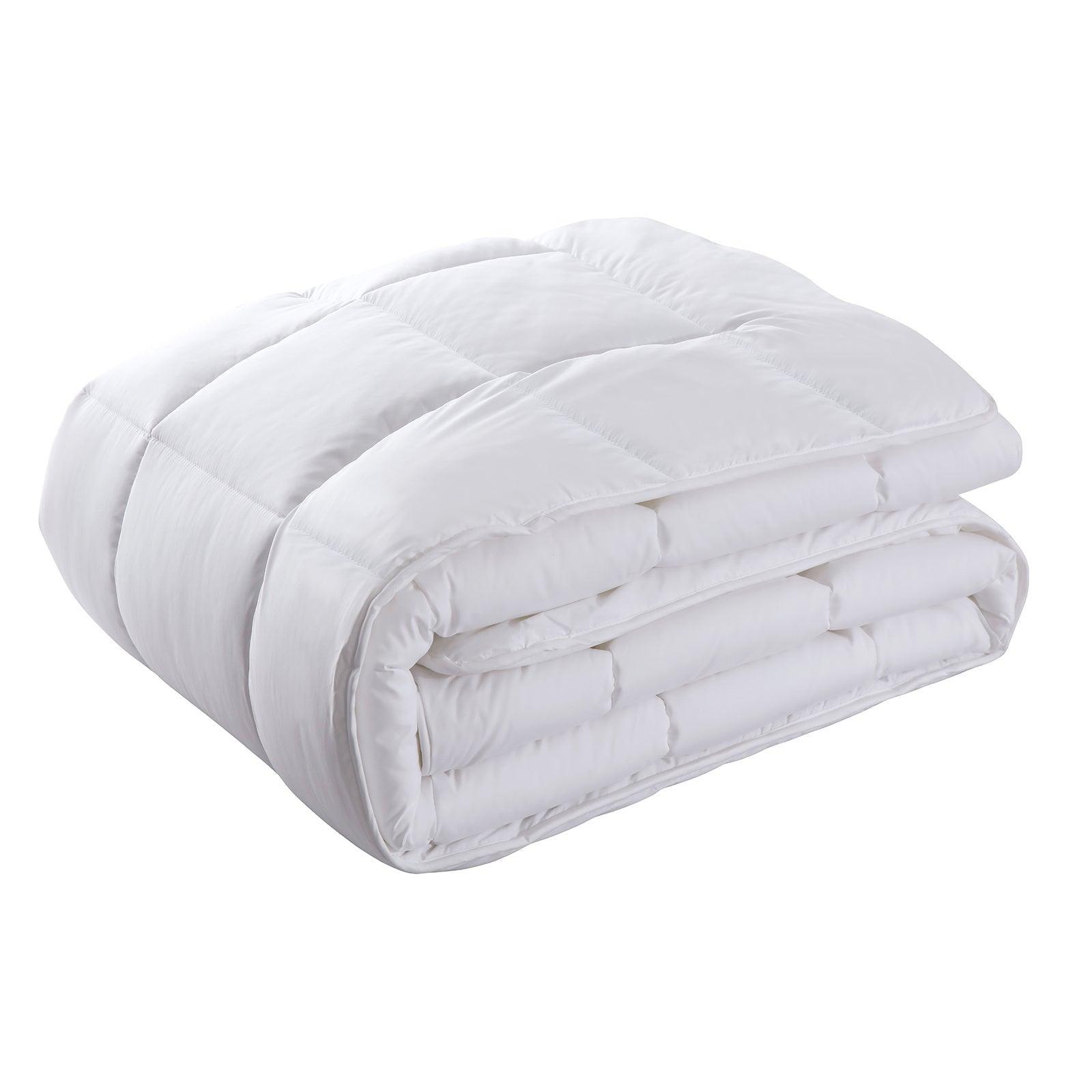 Royal Comfort 800GSM Silk Blend Quilt Duvet Ultra Warm Winter Weight - Double - White - John Cootes