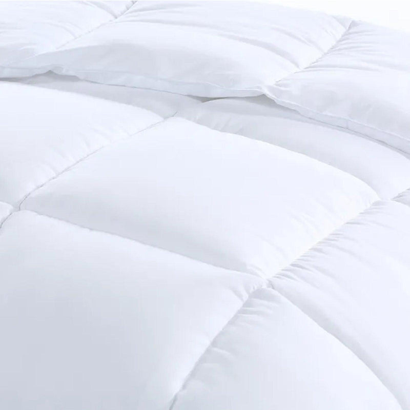 Royal Comfort 800GSM Silk Blend Quilt Duvet Ultra Warm Winter Weight - Single - White - John Cootes