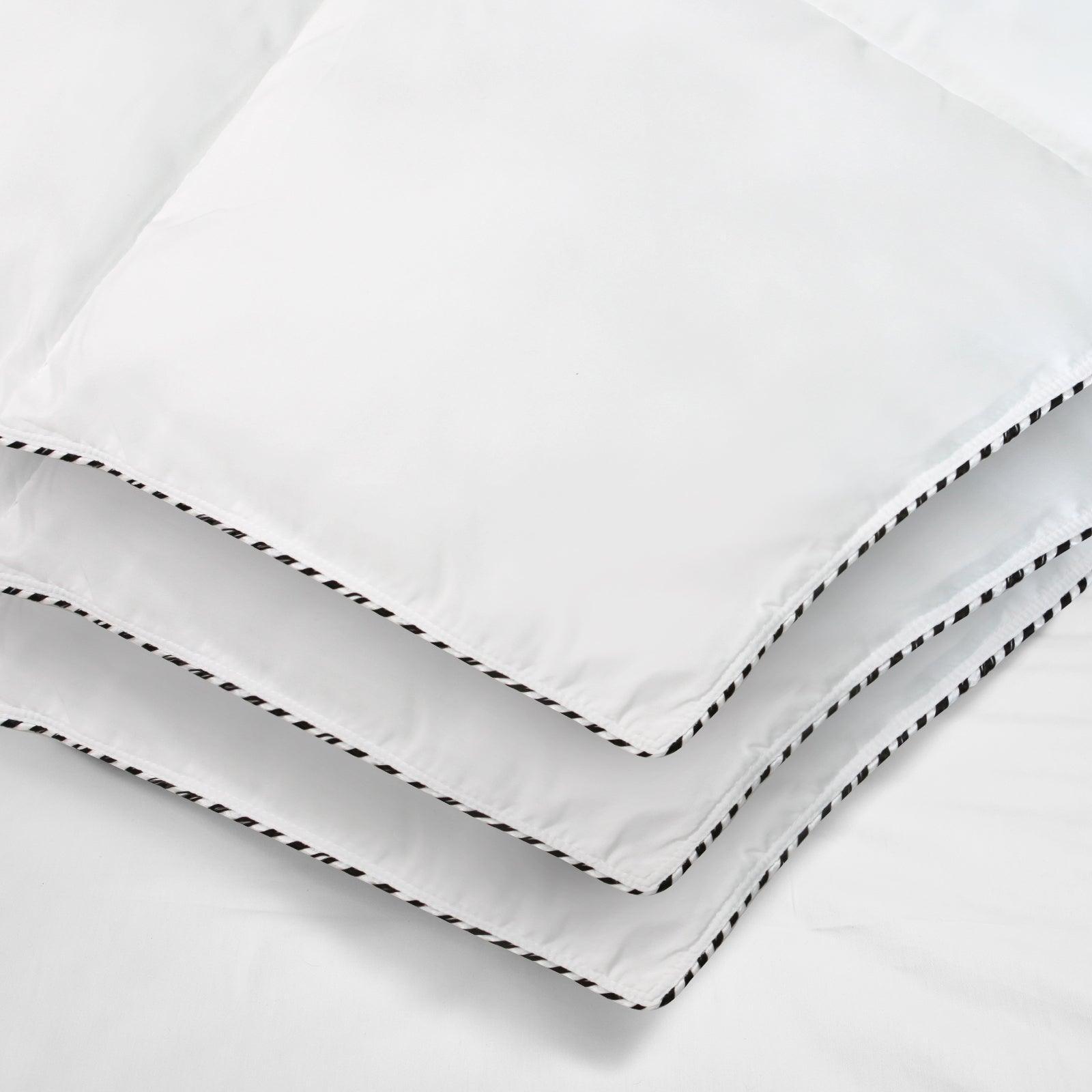 Royal Comfort Bamboo Blend Quilt 250GSM Luxury Duvet 100% Cotton Cover - Double - White - John Cootes