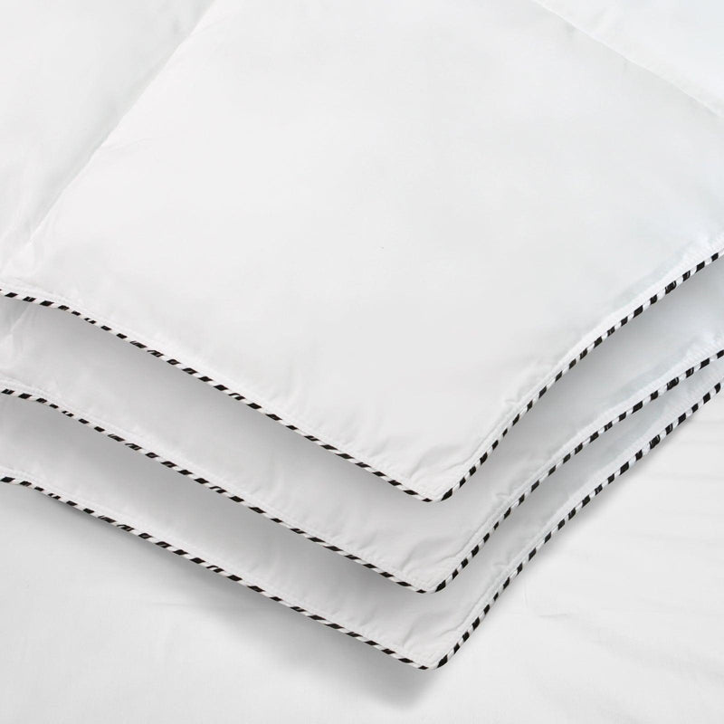 Royal Comfort Bamboo Blend Quilt 250GSM Luxury Duvet 100% Cotton Cover - Single - White - John Cootes