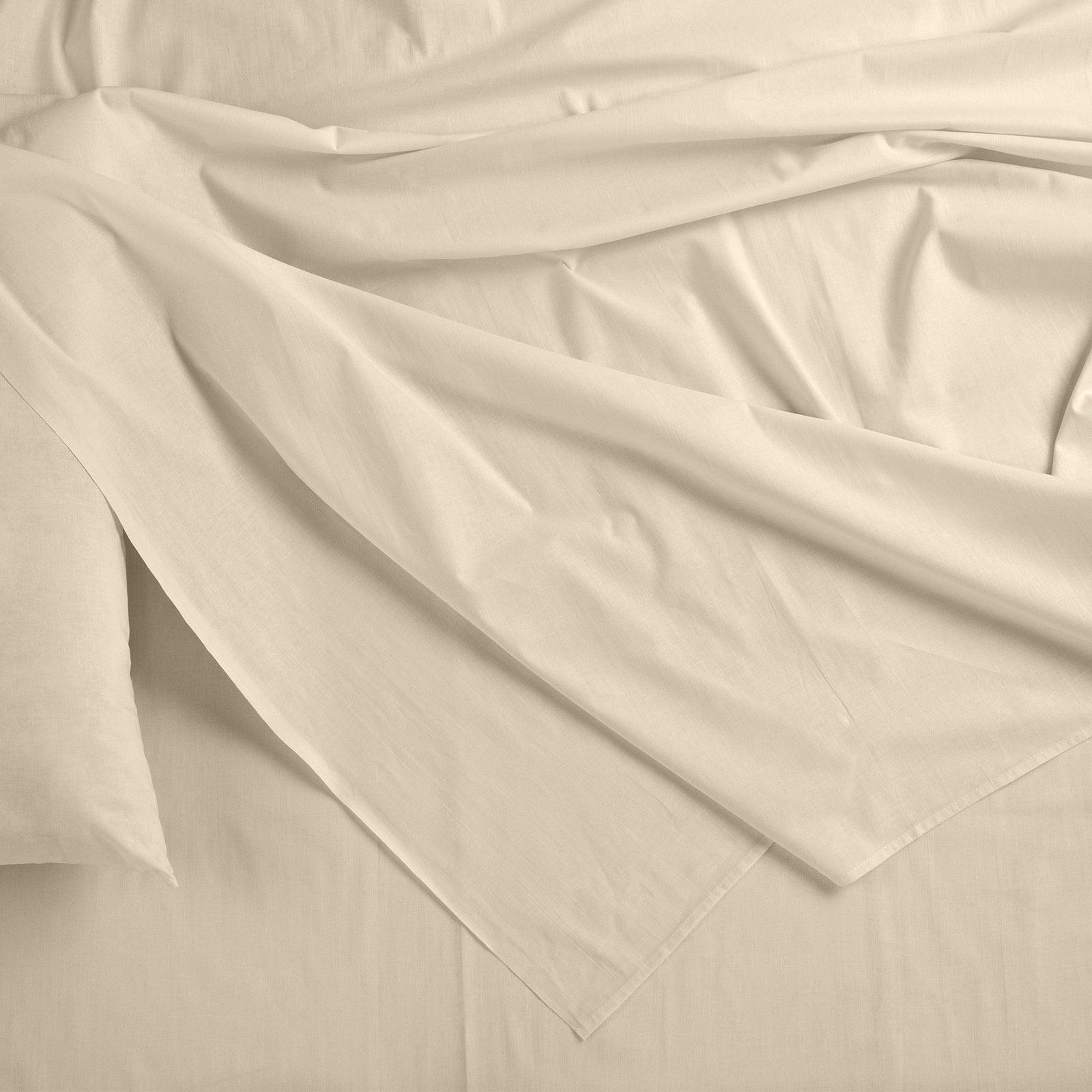 Royal Comfort Bamboo Blended Sheet & Pillowcases Set 1000TC Ultra Soft Bedding - Double - Ivory - John Cootes