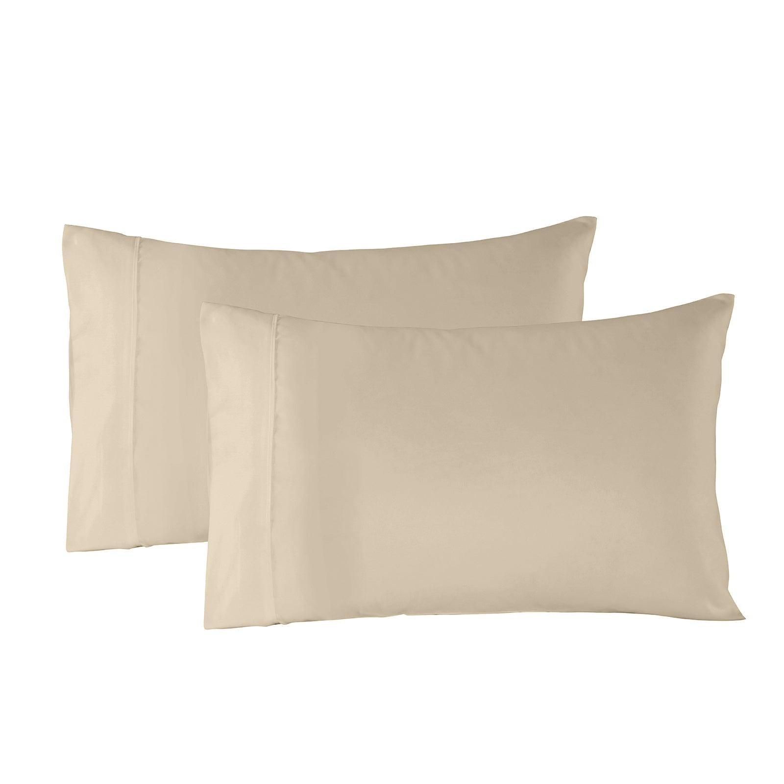 Royal Comfort Bamboo Blended Sheet & Pillowcases Set 1000TC Ultra Soft Bedding - Double - Ivory - John Cootes