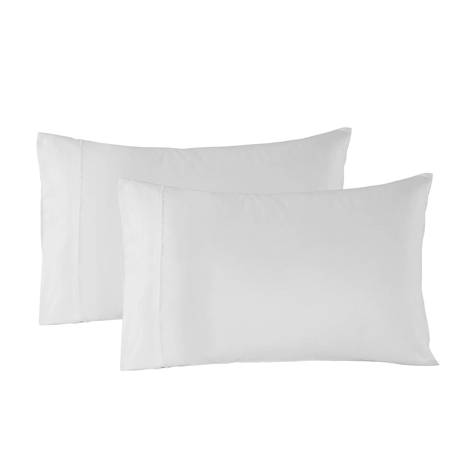 Royal Comfort Bamboo Blended Sheet & Pillowcases Set 1000TC Ultra Soft Bedding - Double - White - John Cootes