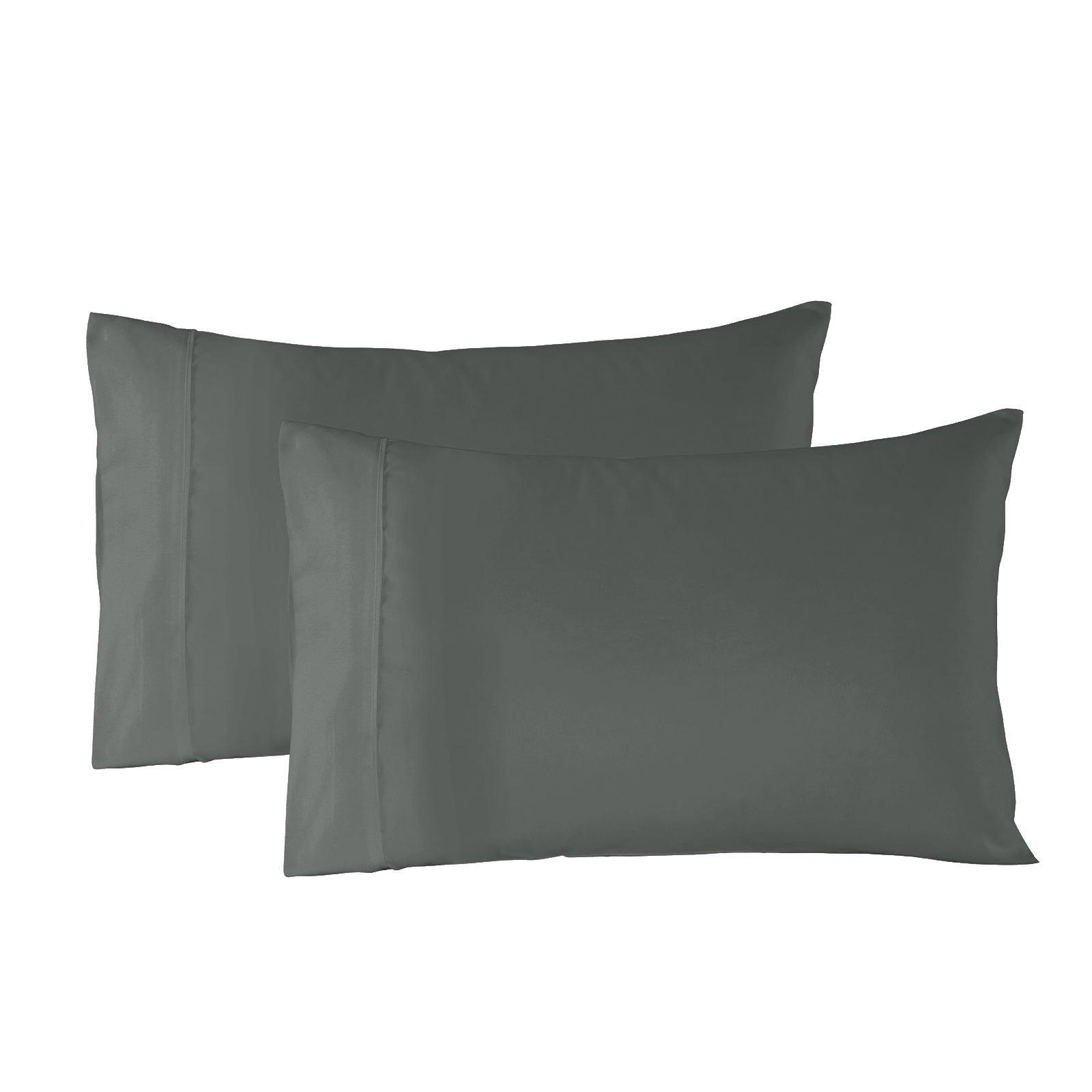 Royal Comfort Bamboo Blended Sheet & Pillowcases Set 1000TC Ultra Soft Bedding - King - Charcoal - John Cootes