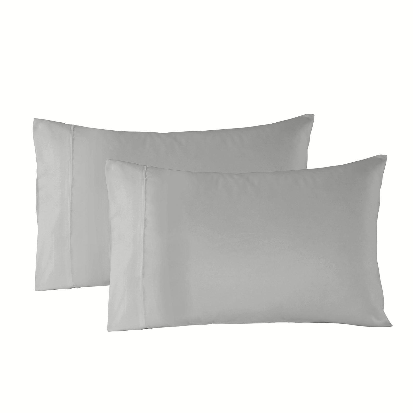 Royal Comfort Bamboo Blended Sheet & Pillowcases Set 1000TC Ultra Soft Bedding - King - Light Grey - John Cootes