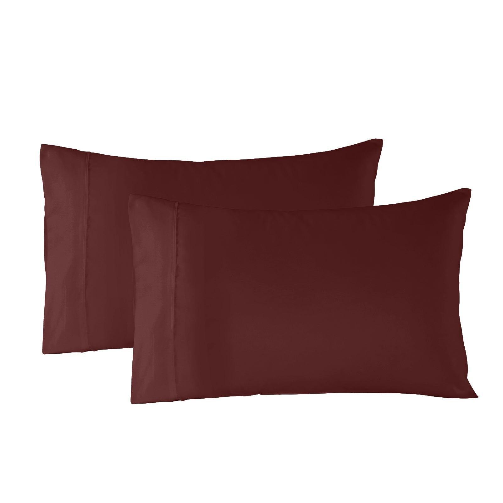 Royal Comfort Bamboo Blended Sheet & Pillowcases Set 1000TC Ultra Soft Bedding - King - Malaga Wine - John Cootes