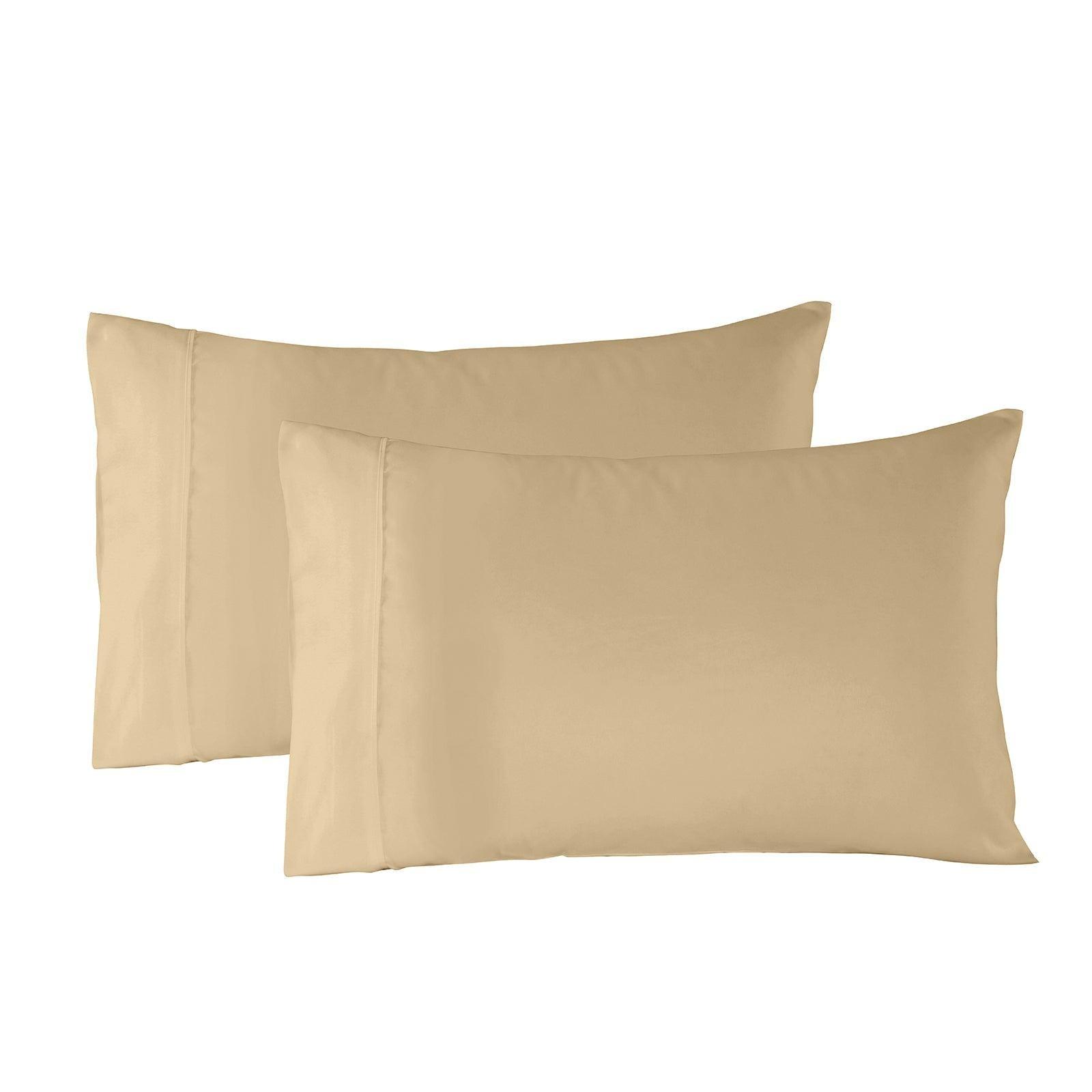 Royal Comfort Bamboo Blended Sheet & Pillowcases Set 1000TC Ultra Soft Bedding - King - Oatmeal - John Cootes