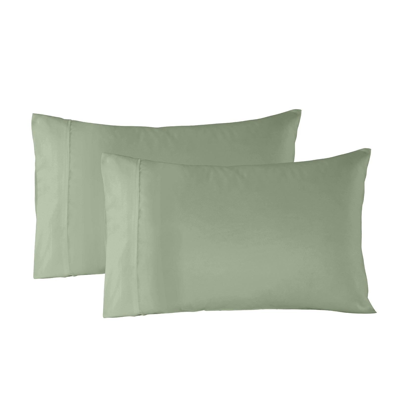 Royal Comfort Bamboo Blended Sheet & Pillowcases Set 1000TC Ultra Soft Bedding - King - Sage Green - John Cootes