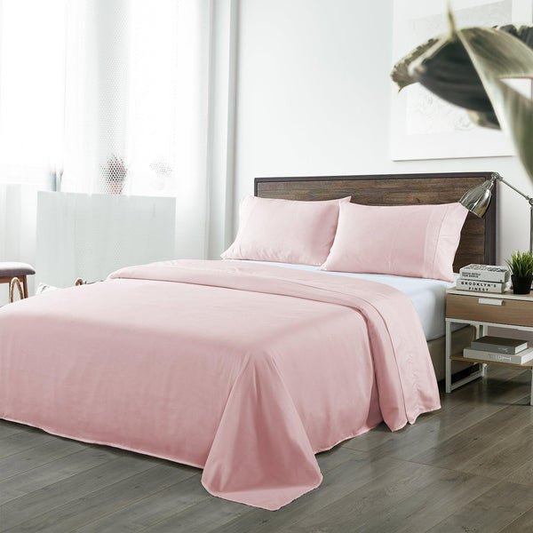 Royal Comfort Bamboo Blended Sheet & Pillowcases Set 1000TC Ultra Soft Bedding - Queen - Bubble Bath - John Cootes
