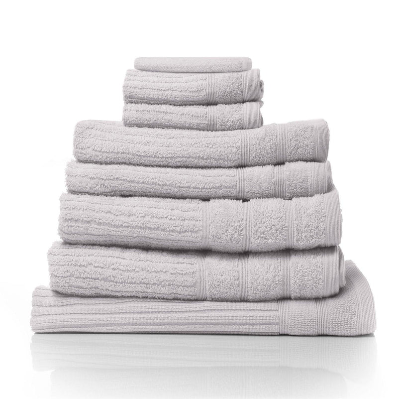 Royal Comfort Eden Egyptian Cotton 600GSM 8 Piece Luxury Bath Towels Set - Holly - John Cootes