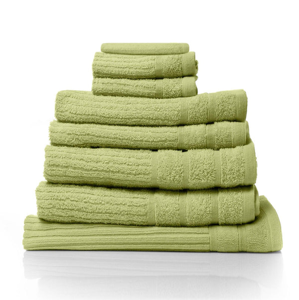 Royal Comfort Eden Egyptian Cotton 600GSM 8 Piece Luxury Bath Towels Set - Spearmint - John Cootes