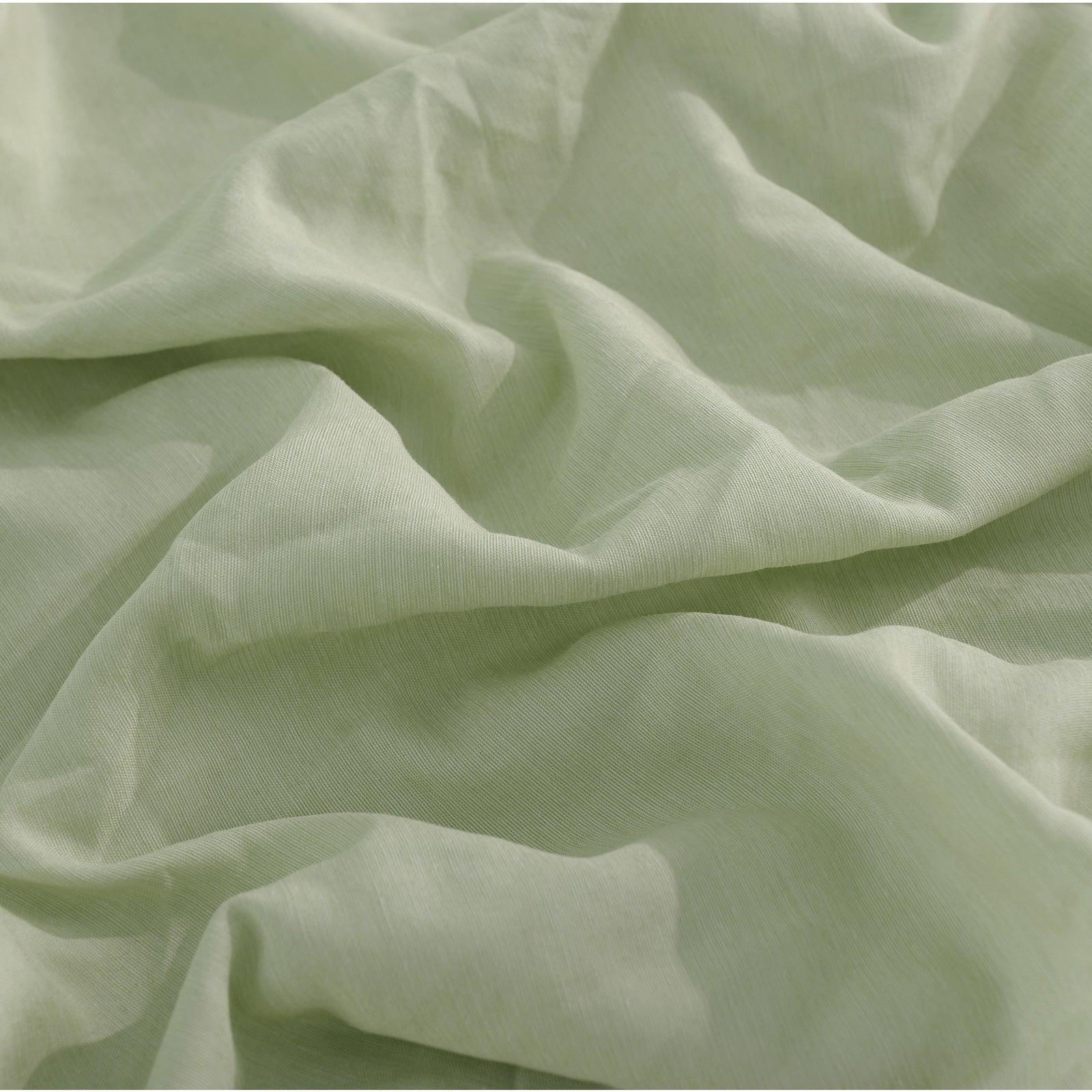 Royal Comfort Flax Linen Blend Sheet Set Bedding Luxury Breathable Ultra Soft - King - Sage Green - John Cootes