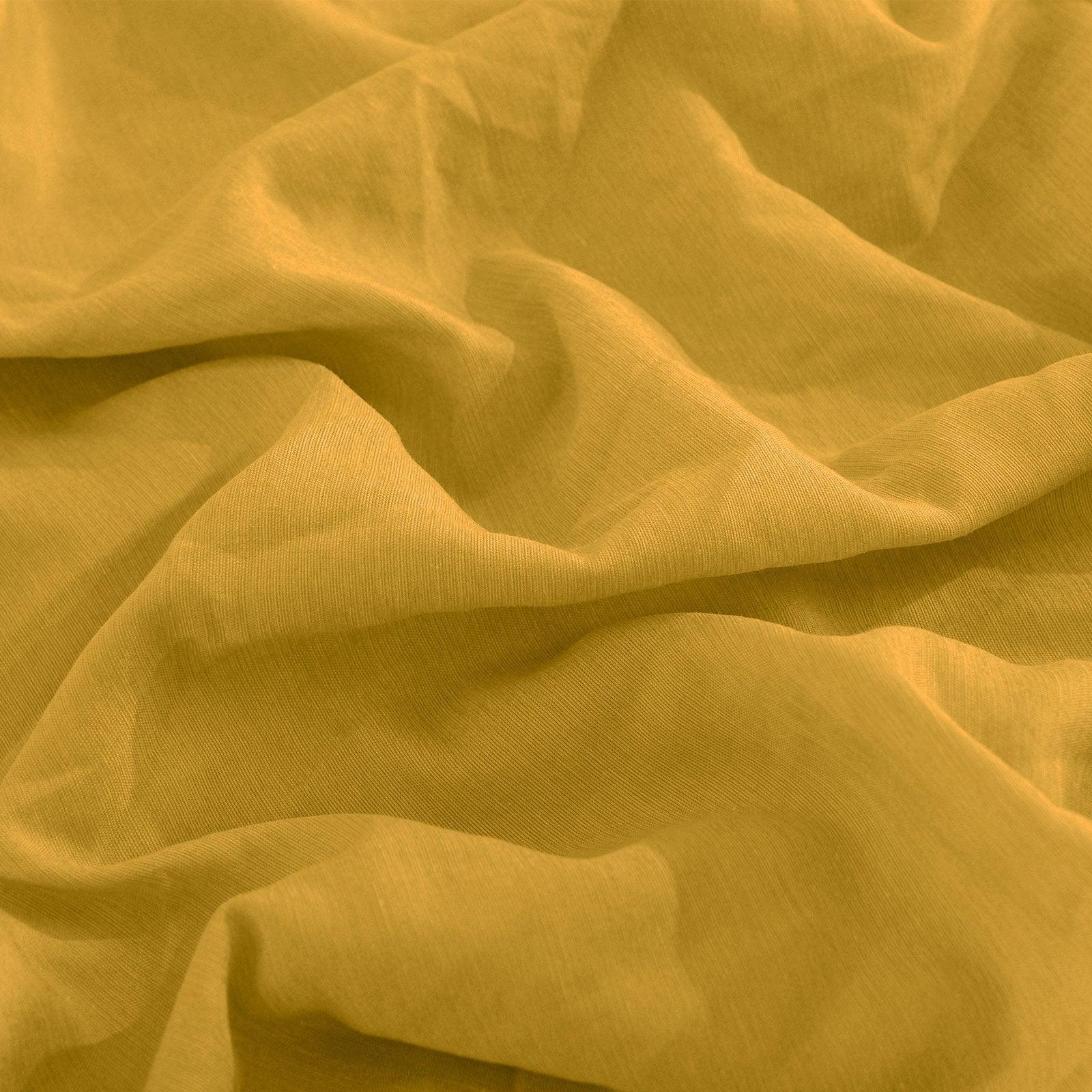 Royal Comfort Flax Linen Blend Sheet Set Bedding Luxury Breathable Ultra Soft - Queen - Mustard Gold - John Cootes