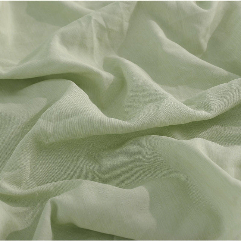 Royal Comfort Flax Linen Blend Sheet Set Bedding Luxury Breathable Ultra Soft - Queen - Sage Green - John Cootes