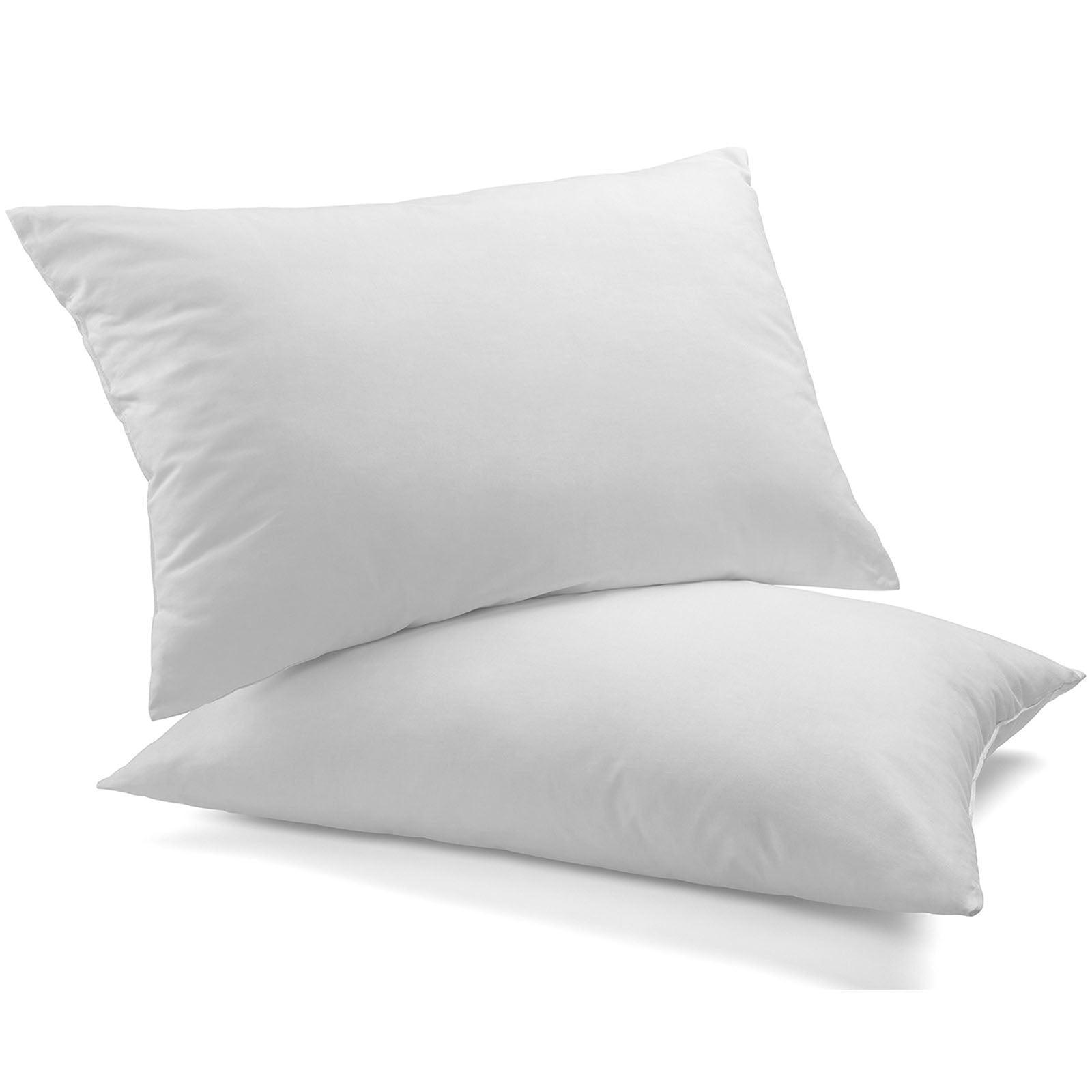 Royal Comfort Goose Down Feather Pillows 1000GSM 100% Cotton Cover - Twin Pack - John Cootes