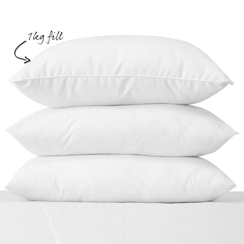 Royal Comfort Luxury Duck Feather & Down Pillow Twin Pack Home Set - John Cootes
