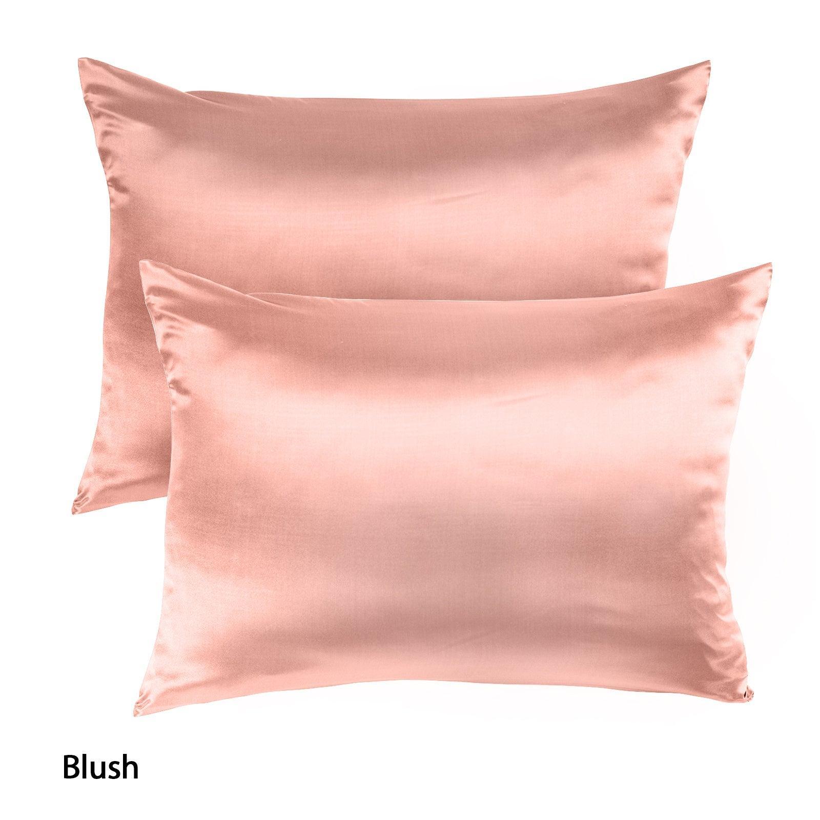 Royal Comfort Mulberry Soft Silk Hypoallergenic Pillowcase Twin Pack 51 x 76cm - Blush - John Cootes