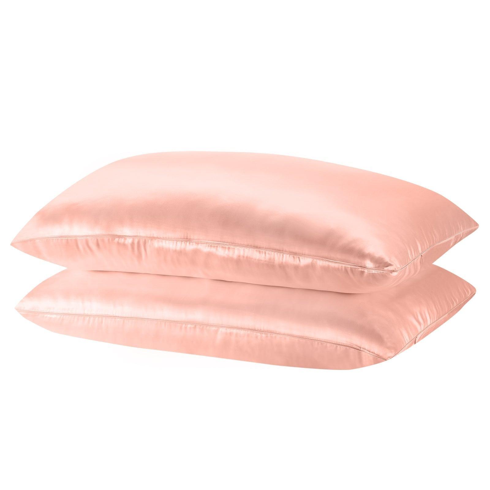 Royal Comfort Mulberry Soft Silk Hypoallergenic Pillowcase Twin Pack 51 x 76cm - Blush - John Cootes