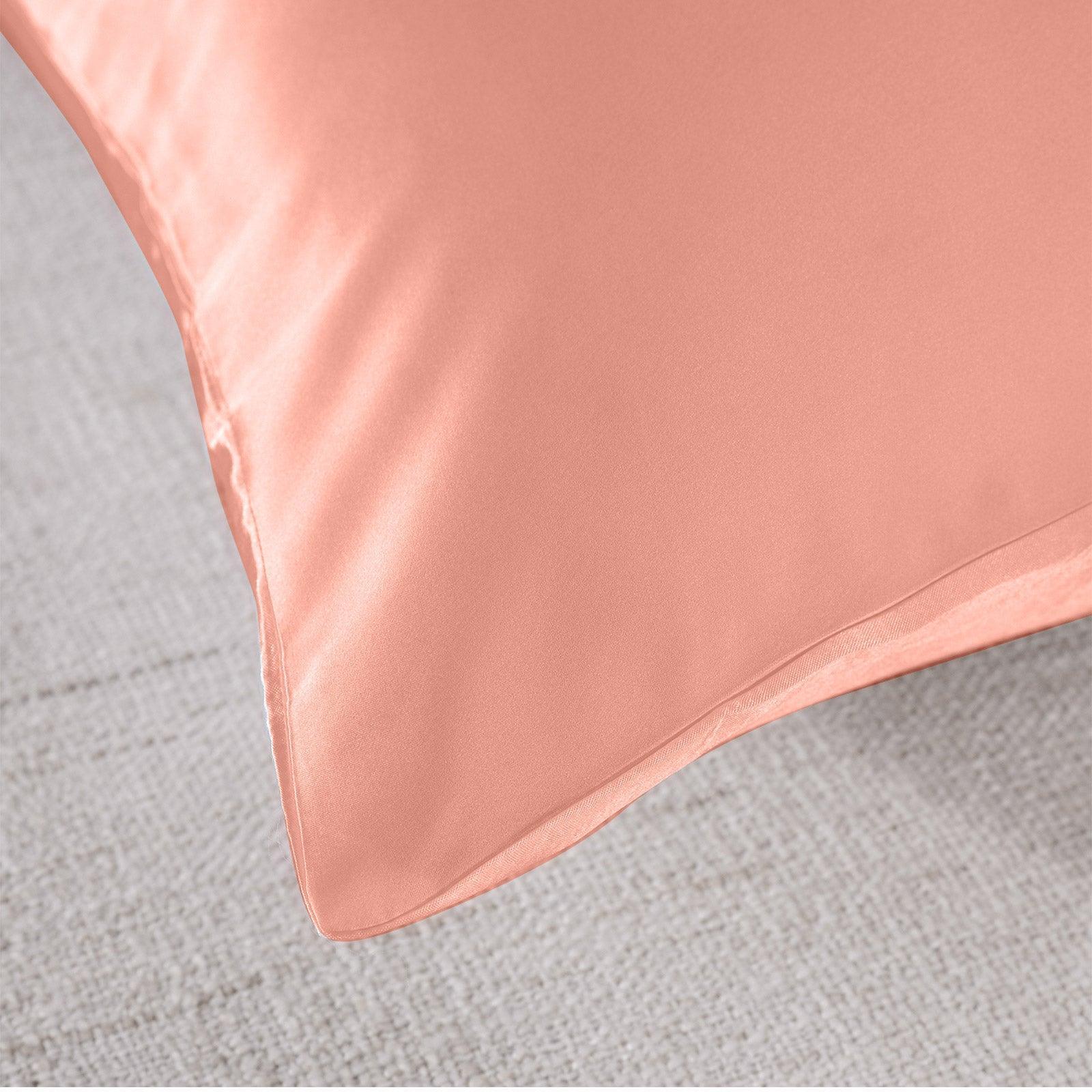 Royal Comfort Mulberry Soft Silk Hypoallergenic Pillowcase Twin Pack 51 x 76cm - Blush - John Cootes