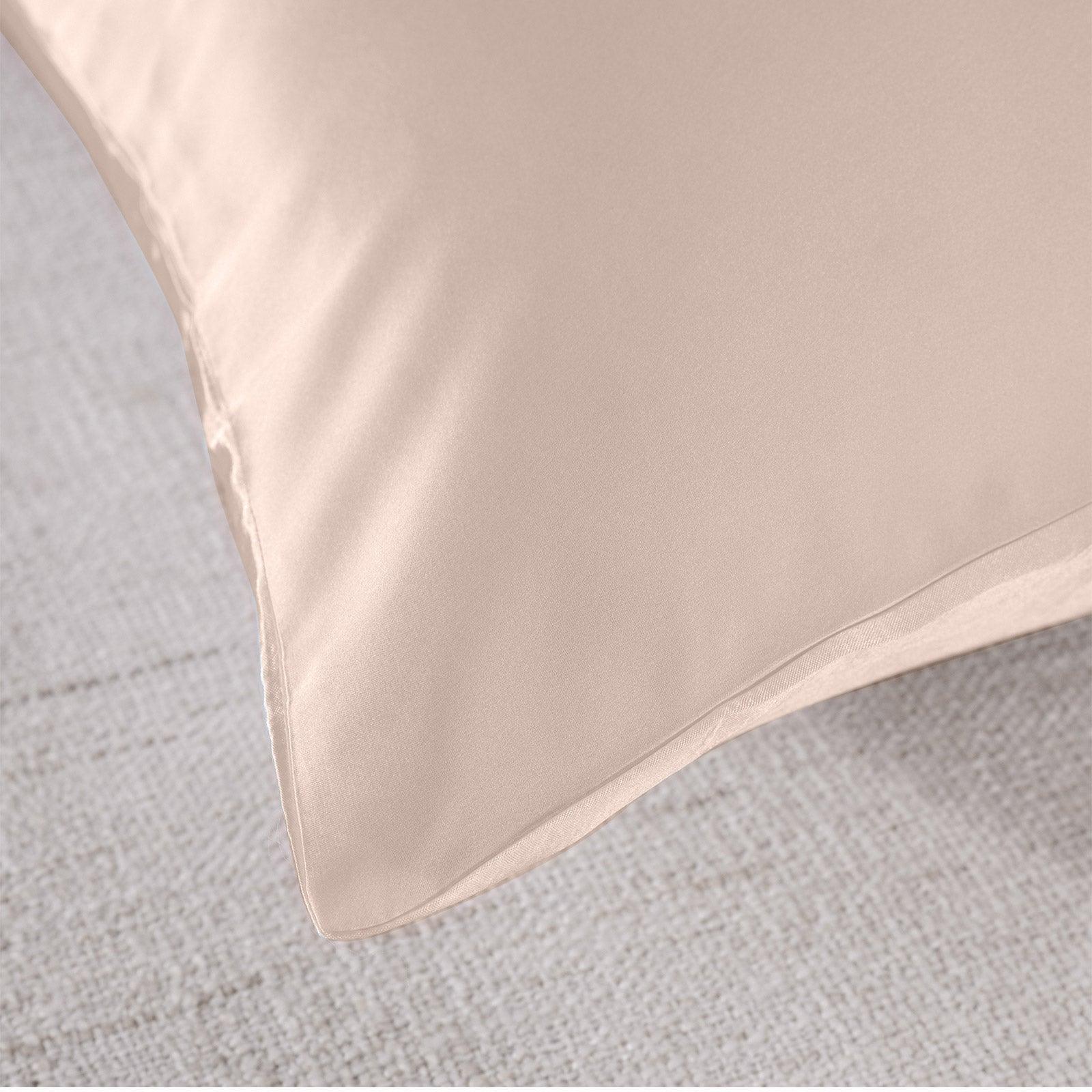 Royal Comfort Mulberry Soft Silk Hypoallergenic Pillowcase Twin Pack 51 x 76cm - Champagne Pink - John Cootes